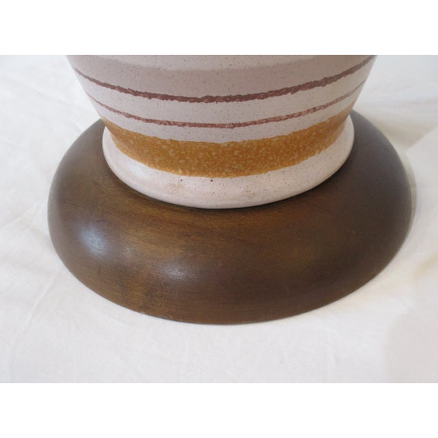 Ceramic Mid Century Ceramic Table Lamp in the Style of Bitossi For Sale - Image 7 of 12