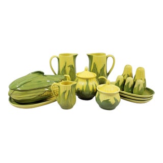 Shawnee Corn King Teapot Plates Casserole Sugar Creamer Pitcher - 18pcs For Sale