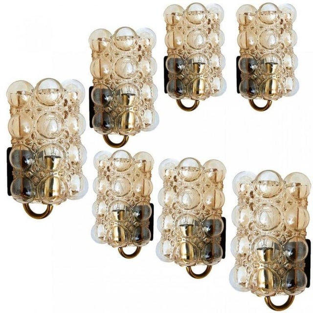 Glass Wall Sconces attributed to Helena Tynell for Glashütte Limburg, 1960s, Set of 2 For Sale - Image 11 of 18