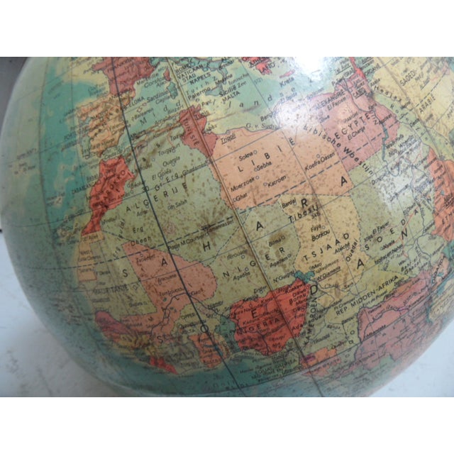 Vintage Globe in Papier Mache, 1950s For Sale - Image 9 of 11