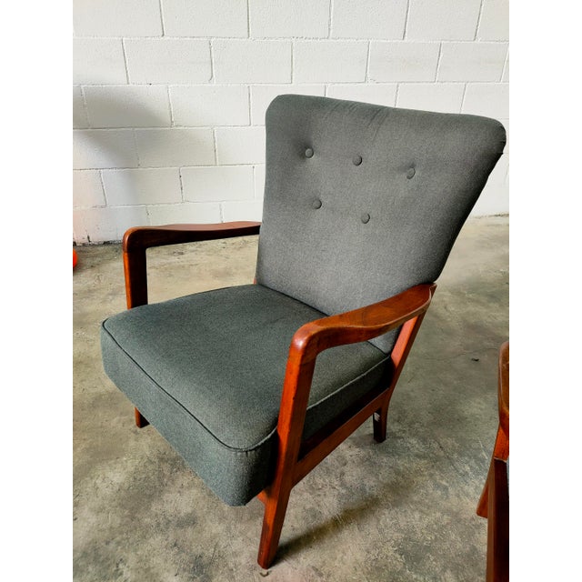 Vintage Nordic Teak Armchairs, 1980, Set of 2 For Sale - Image 9 of 10