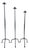 Hand Forged Iron Candelabra Set of 3 (93-113cm) Antique Copper Finish Barley Twist Stem with Deep Cylindrical Cups For Sale