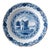 18th Century Dutch Delft Blue and White Landscape Dishes, Set of 2 For Sale
