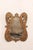 An Italian unusual lyre-shaped mirror with star accents. This vintage mirror from Italy has a curvy, lyre-shaped body with...