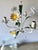 Italian White Tole Daisy 3-Light Chandelier, 1970s For Sale - Image 14 of 18