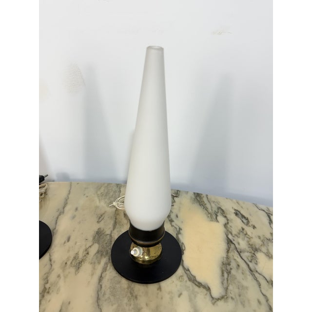 Italian Bedside Lamps in the style of Stilnovo, 1950, Set of 2 For Sale - Image 10 of 15