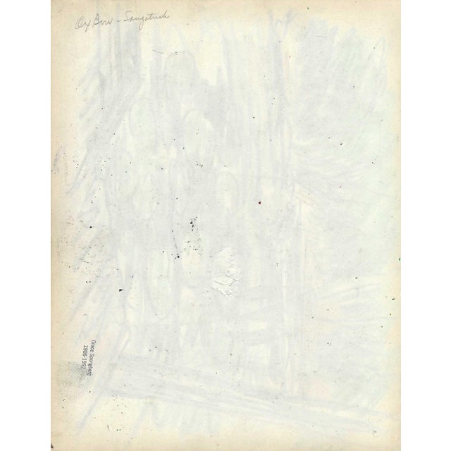 Grace Spongberg (American, 1906-1992) "OxBow - Saugatuck" oil pastel on paper, estate stamp on reverse. Grace Spongberg...