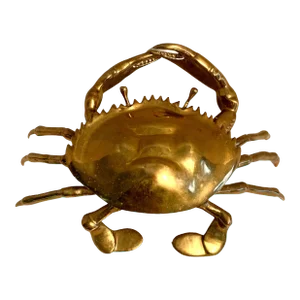 Mid 19th Century English Brass Lidded Crab Box
