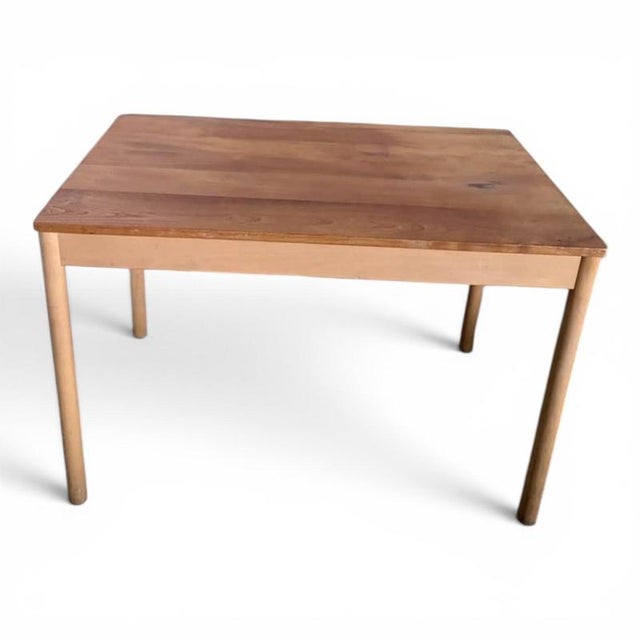 Wood Mid-Century Modern Blonde Elm and Beech Desk Table and Bentwood Chair from Ercol, 1960s, Set of 2 For Sale - Image 7 of 11