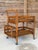 Vintage Refinished Coastal Rattan Two-Tier Bar Cart With Bottle Holders on Casters For Sale - Image 12 of 12