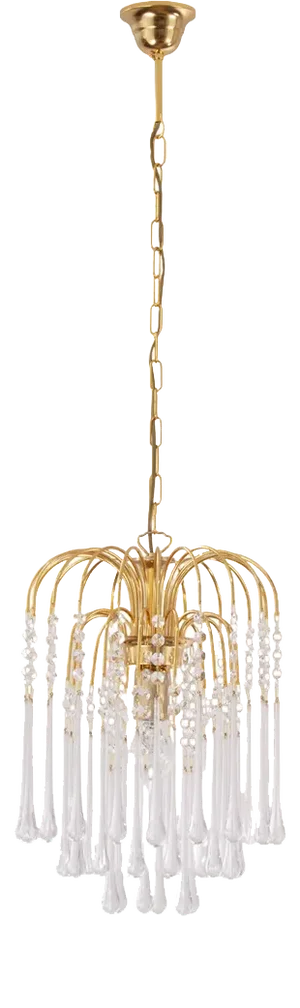 Vintage Rain Chandelier with Drops in Crystal Murano Glass, 2000s