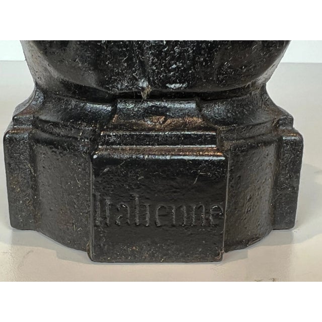 Cast Iron Andirons Representing an Italian Woman - a Pair For Sale - Image 10 of 10