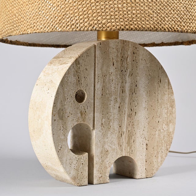 Travertine Table Lamp from Fratelli Mannelli, 1970s For Sale - Image 9 of 12