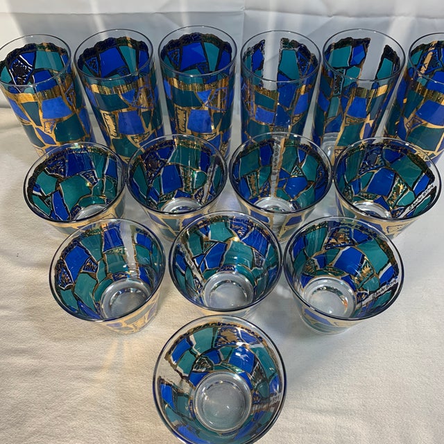 1960s Georges Briard "Europa" Pattern Barware, 14 Pieces For Sale - Image 9 of 11