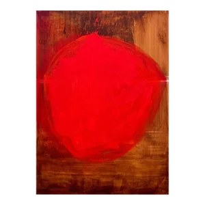 Contemporary Abstract Earth and Oil on Canvas Painting "The Bridge No2" by Paul Landauer