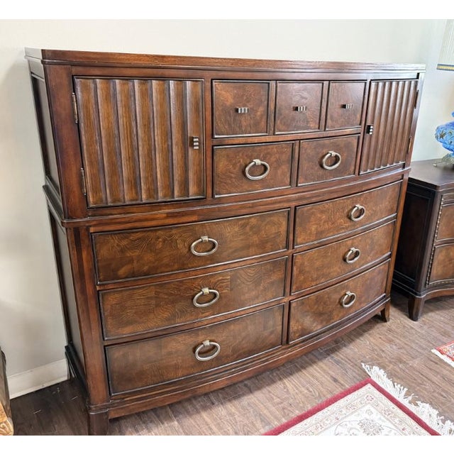 Traditional Universal Furniture Transitional Burled-Finish Gentleman’s Chest For Sale - Image 3 of 13