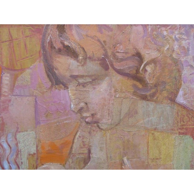 Mother and Child Portrait, 1960s, Oil on Board For Sale - Image 7 of 14