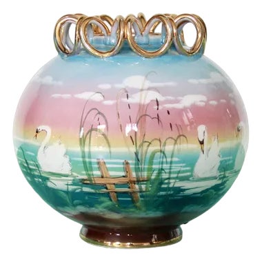 Vintage Art Deco Ceramic Vase, Italy, 1940s For Sale