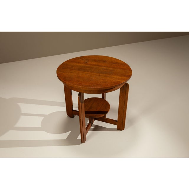 Amsterdam School Side Table in Oak, 1920s For Sale - Image 4 of 11