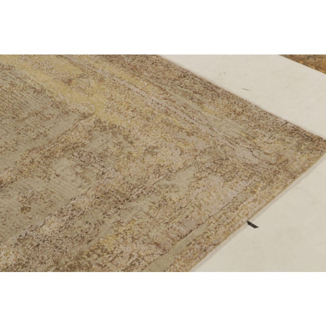 Rug & Kilim Rug & Kilim’s Modern Rug in Gold, Beige-Brown and Grey Abstract Pattern For Sale - Image 4 of 8