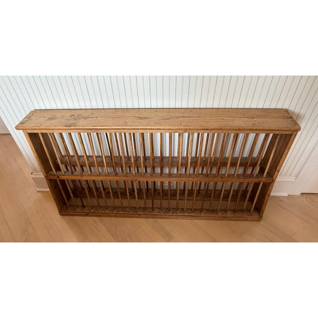 Antique English Pine Edwardian Plate Rack for 50 Dishes For Sale - Image 13 of 17