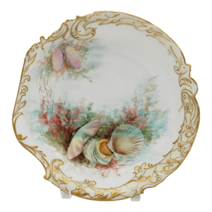 1891-1911 French Limoges Porcelain Shell Form Bowl