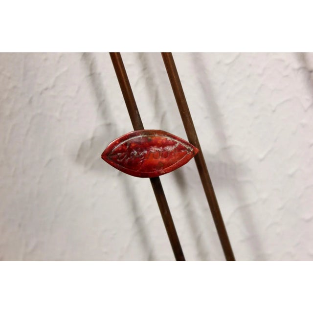 Mid Century Degroot Brass Brutalist Butterflies Sunburst Wall Art Hanging For Sale - Image 6 of 7