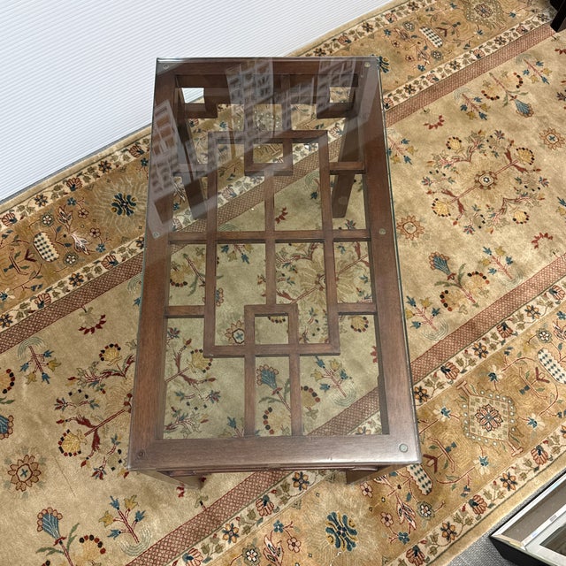 Gumps Maria Yee for Gump's Geometrically Carved Side Table For Sale - Image 4 of 12