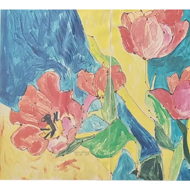Mid Century American Artist Sally Brody Framed Monotype Painting, Water-Based Inks on Paper, Framed, Signed For Sale In New York - Image 6 of 9