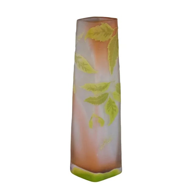 Glass Art Nouveau French Vase by Emile Gallé, 1900s For Sale - Image 7 of 7