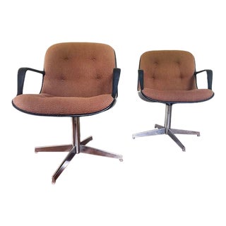 1970s Steelcase Tweed Office Chairs - a Pair For Sale
