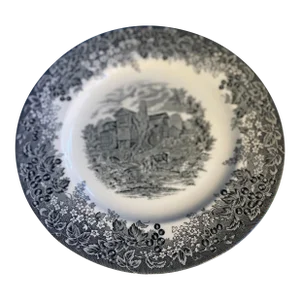 2000s Wedgwood Black Morton’s Hall Dinner Plate