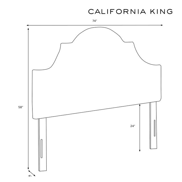 Red from Scalamandre crafted by Cloth & Company Geneva Cal. King Headboard, Light Gray Toile For Sale In Chicago - Image 6 of 7