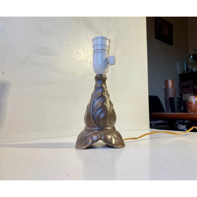 Art Nouveau Revival Ceramic Table Lamp by Søholm, 1950s For Sale - Image 9 of 9