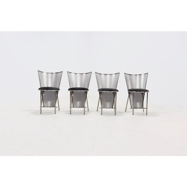 Sevilla Chairs by Frans Van Praet for Belgo Chrom, Belgium, 1992, Set of 4 For Sale - Image 9 of 14