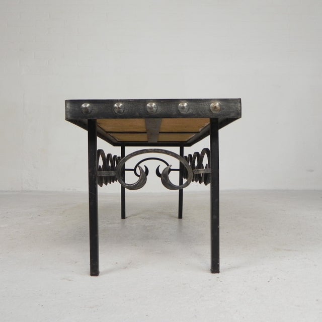 Mid-Century Brutalist Tile Table with 10 Tiles and Steel Frame, 1960s For Sale - Image 10 of 18