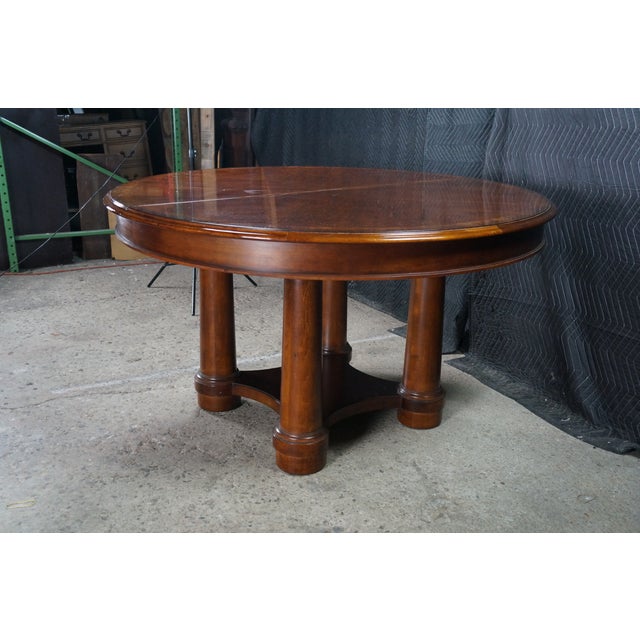 Ethan Allen American Empire Matchbook Cherry Extendable Neoclassic Dining Table For Sale - Image 9 of 18