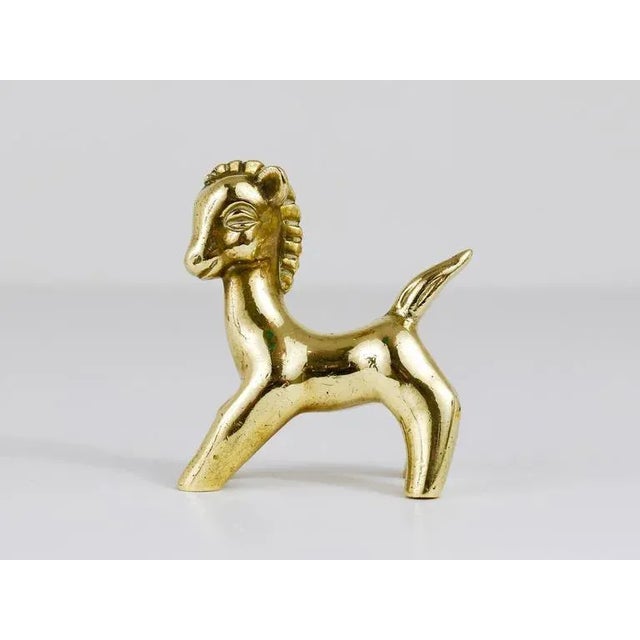 Mid-Century Brass Horse Figurine by Walter Bosse for Hertha Baller, Austria, 1950s For Sale - Image 4 of 9