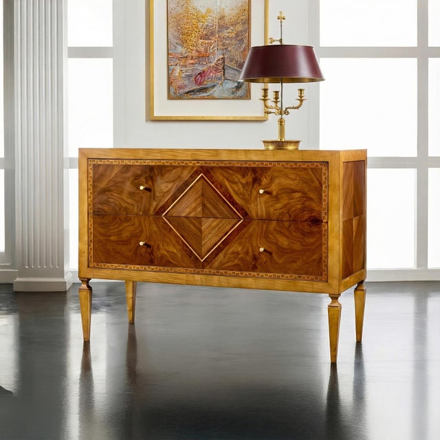 French Italian Louis XVI Inlaid Dresser For Sale - Image 3 of 6