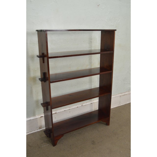 Studio Crafted Solid Mahogany Mortise & Tenon Dovetail Open Bookcase