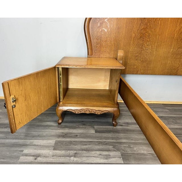 Vintage French Louis XVI Double Bed Frame with Bedside Tables For Sale - Image 12 of 14
