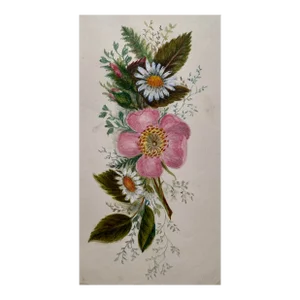 Antique Summer Flowers Botanical Watercolor