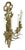Antique Gilt Brass Ribbon & Music Wall Sconce For Sale - Image 4 of 11