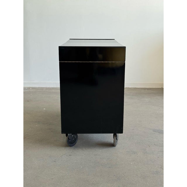 1990s 1990s Post Modern Black Lacquer Bar For Sale - Image 5 of 10