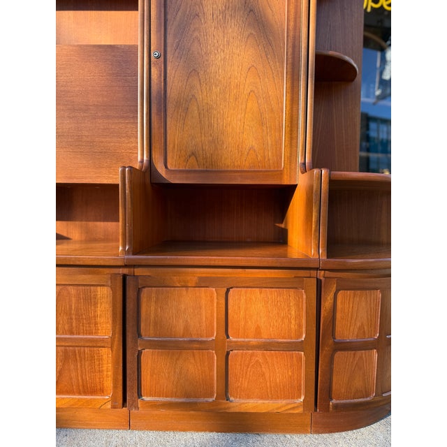 1970s Mid-Century Modern 4pc Teak Modular Wall Unit by Nathan For Sale - Image 5 of 18