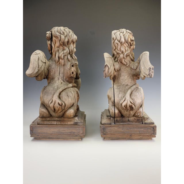 19th Century Neo-Renaissance French Heraldic Lion Sculptures, 1870s, Set of 2 For Sale - Image 11 of 18