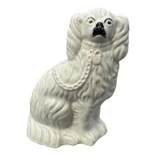 19th C. Staffordshire Porcelain Spaniel Dog Figurine - 10" Tall For Sale