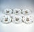 Ceramic Oiseaux Mocha and Dessert Set for Six Persons from Herend Rothschild, Set of 21 For Sale - Image 7 of 9