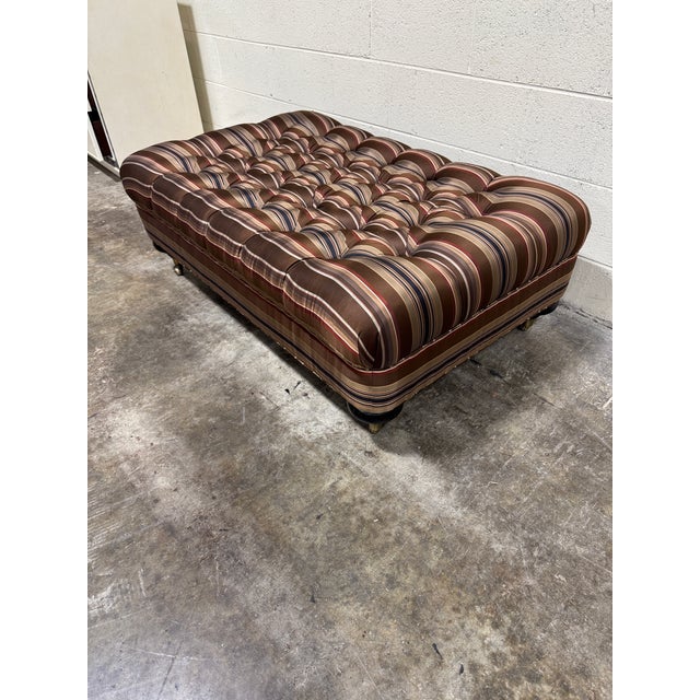 Lee Industries Vintage Lee Industries Tufted Ottoman For Sale - Image 4 of 8