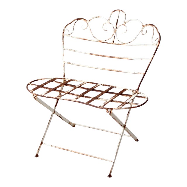 Antique Metal Garden Bench For Sale